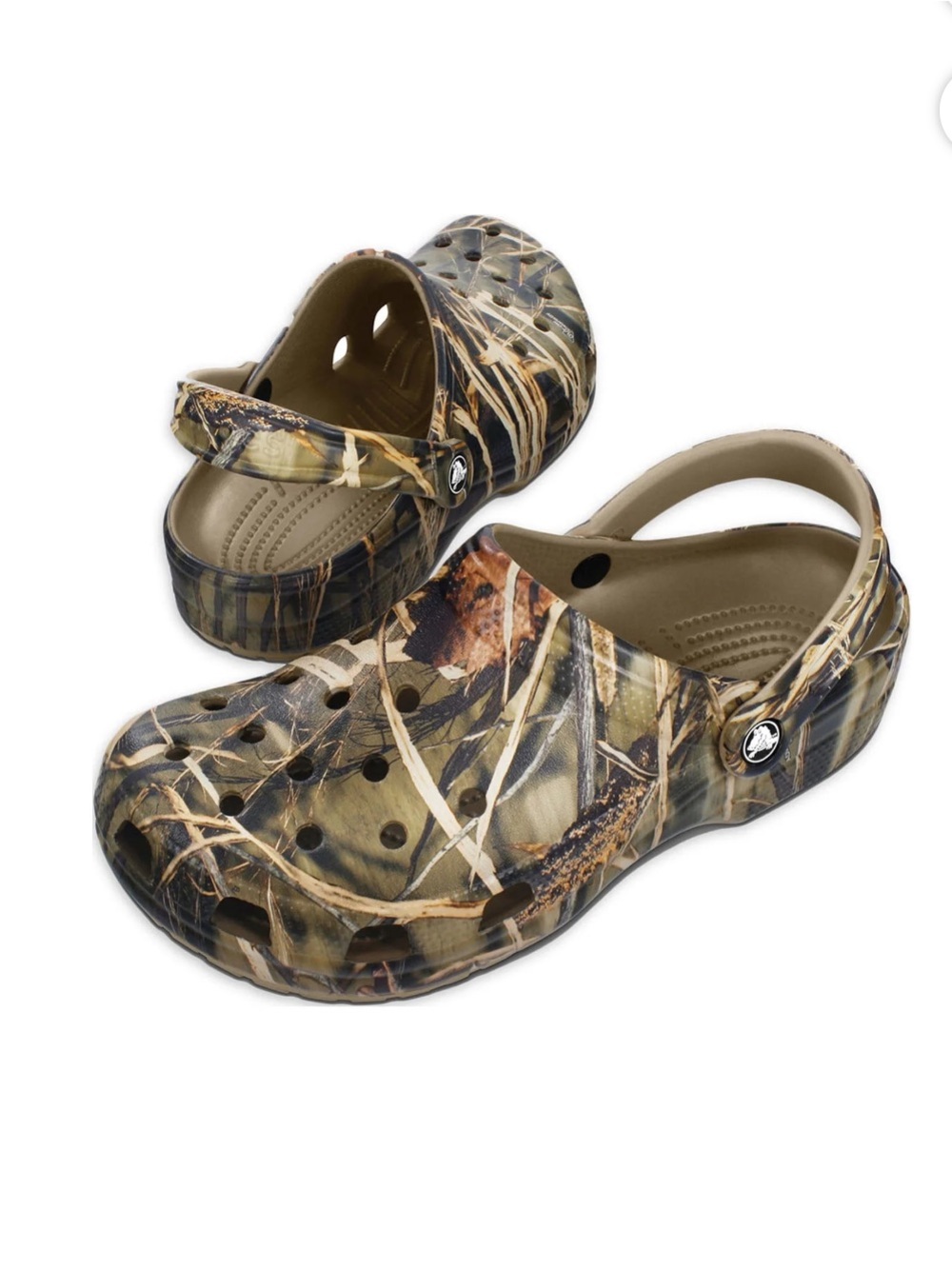 CROCS Kids Classic Realtree Clog in Camouflage Green